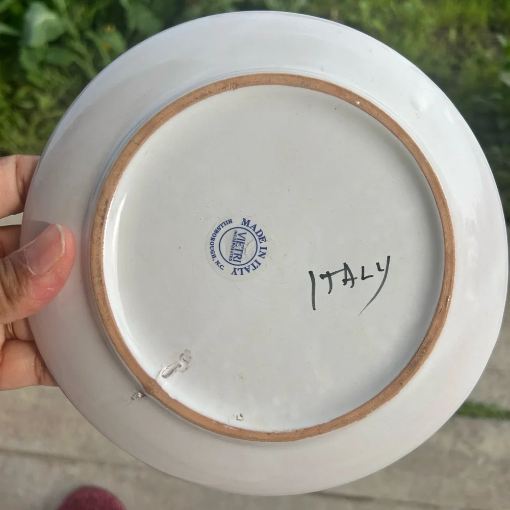 Vietri Buon Giorgio Hand Painted with Grape Motif Salad Plate - Vintage